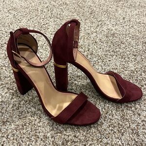 Charlotte Russe maroon heels, women’s 9